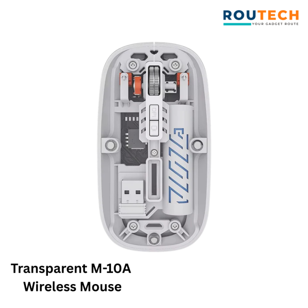 New Transparent M-10a Wireless + Bluetooth Dual Mode Rechargeable Mouse