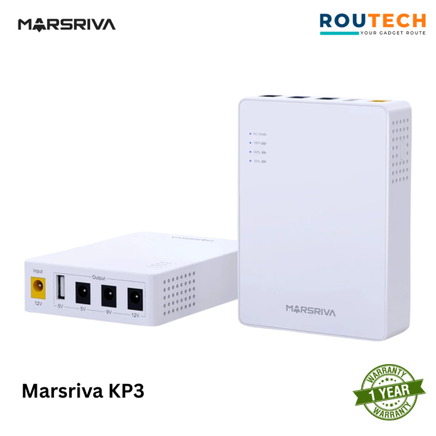 MARSRIVA KP3 10000mAh Smart Mini DC UPS for Router