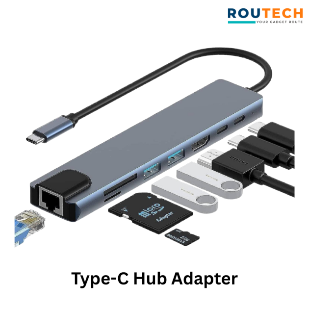 USB C Hub Docking Station 8 In 1 Type C Hub USB C Dongle With HDMI 4K