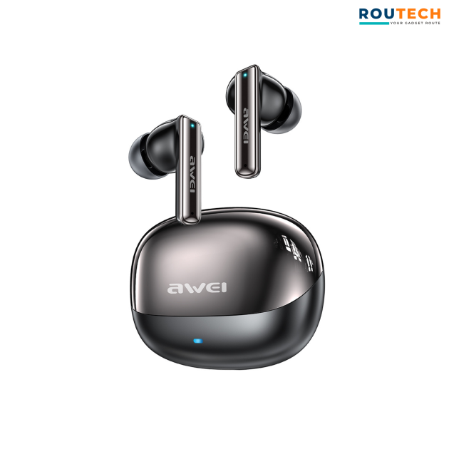 Awei T88 ANC TWS Earbuds | Hybrid Noise Cancellation | Bluetooth 5.4 | 30 Hours Play-Time